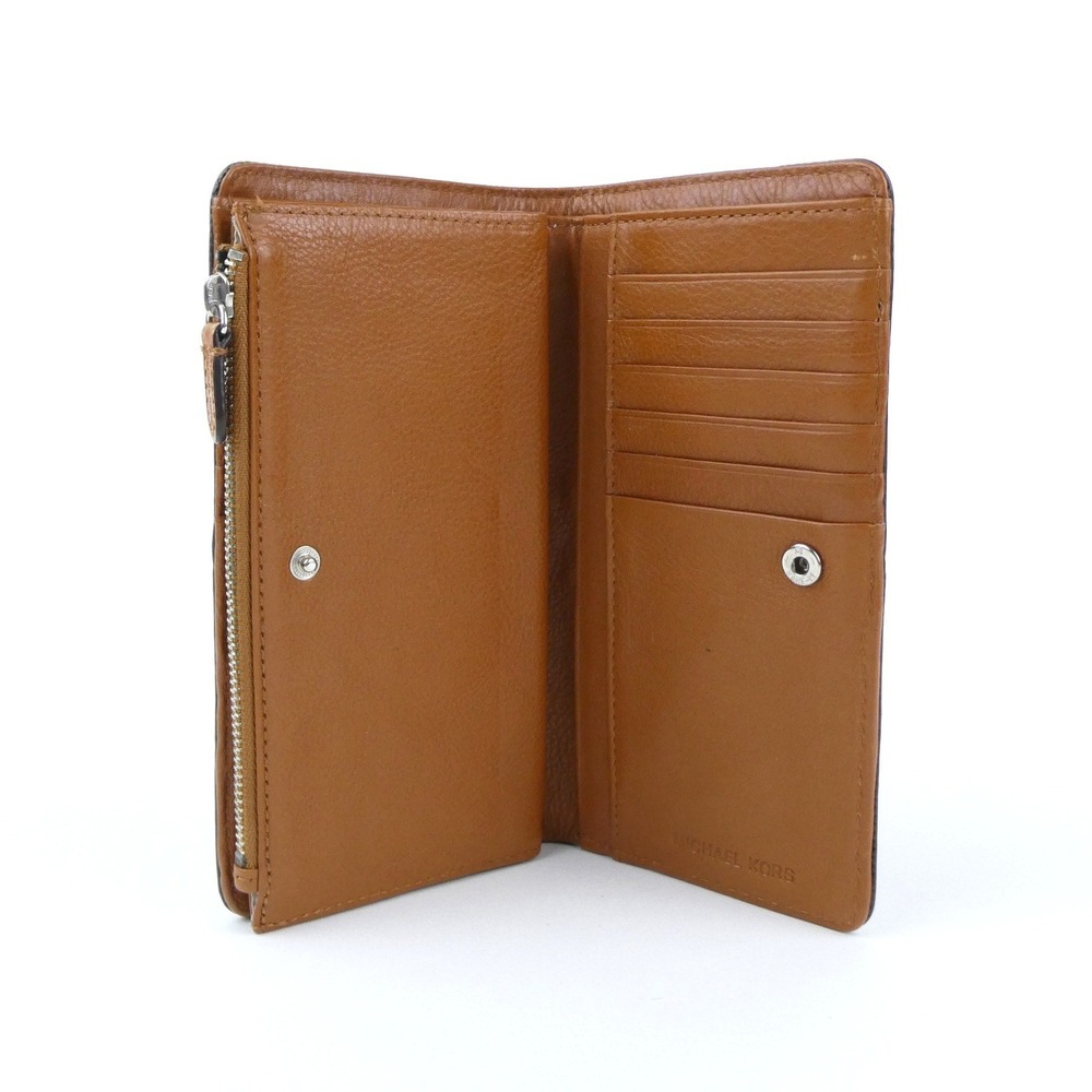 Michael Kors Tan Leather Rivets Bifold Wallet - Picture 9 of 15